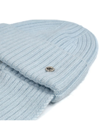 Шапка по голове с шарфом женская вискоза с ангорой голубая РИМА LuckyLOOK 591-820 (322789594)