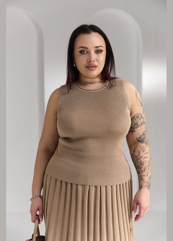 Жіночий трикотажний топ без рукавів із віскози (2486) Triko Bakh (334710523)