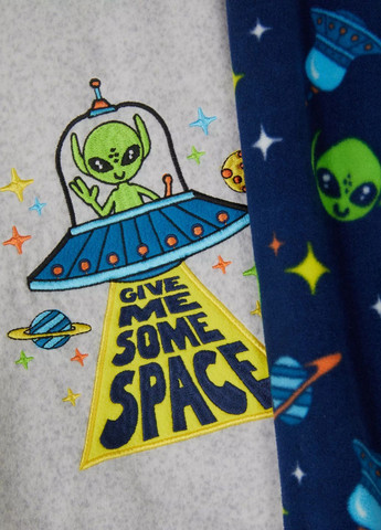 Комбінована зимня флісова піжама для хлопчика реглан + брюки Primark