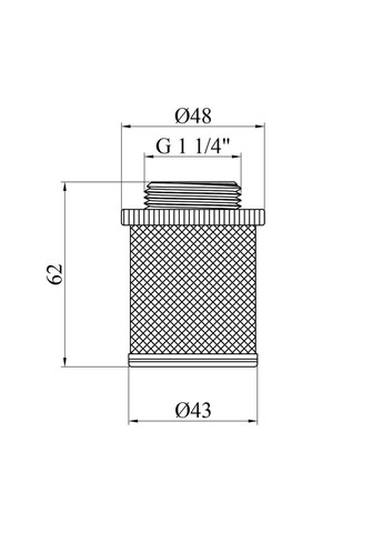 Сітка для зворотного клапана 1 1/4" неіржавка сталь KR-6122 Karro (317349331)