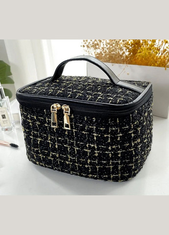 Містка косметичка стильний органайзер з ручкою для зберігання косметичного приладдя для дому для подорожей матеріал текстиль No Brand (330618858)