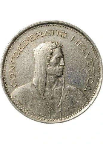 Швейцария 5 франков 1974 год Монеты мира No Brand (397408110)