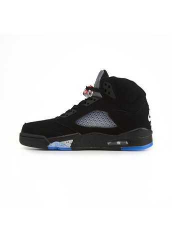 Черные демисезонные кроссовки мужские nike air jordan 5 black blue найк аир джордан No Brand