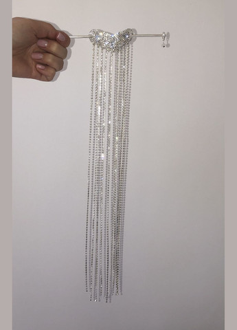 Заколка для волос с цепочками из страз украшение Honey Fashion Accessories серебристый (12-251) No Brand (313654042)