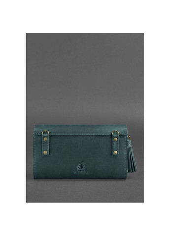 Поясная сумка женская кожаная через плечо с ремешком Элис зеленая Crazy horse BlankNote (302008208)