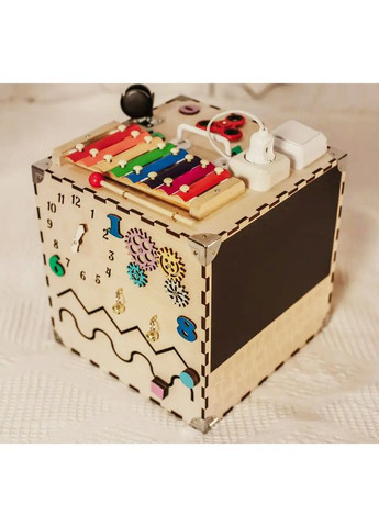 Розвиваюча іграшка Бізікуб TG200126 30х30х30см Натуральний Temple Group (368792059)