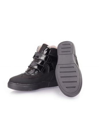 Черные ботинки зимние 2528 для девочек чёрные. размер 31 Topitop