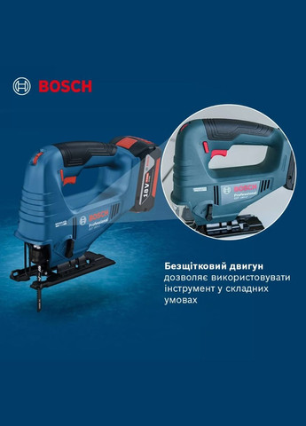 Акумуляторний лобзик GST 183-LI Professional (18 В, 3300 об/хв) електролобзик без АКБ (26142) Bosch (336948214)