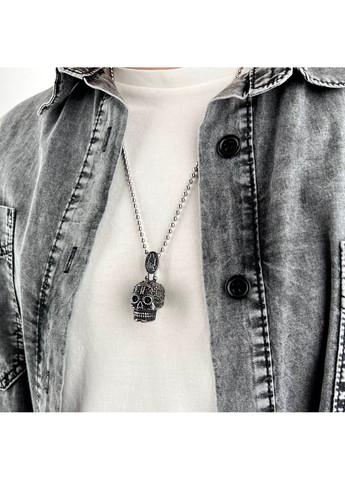 Готичний панк кулон хрест череп з медичної сталі PS-099 No Brand (299340274)