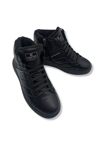Черные зимние ботинки (р) кожа 0-2-2-8091 Stepter