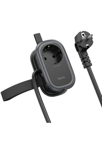 Сетевое зарядное устройство удлинитель NS6 2 USB/ Type-C 1 розетка 1.1m черный Hoco (373641166)