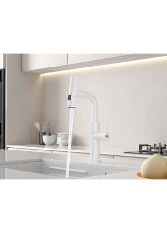 Смеситель на кухню водопад с выдвижной воронкой Nett LW-35 (352261584)