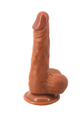 Фалоїмітатор вагінальний із полуничним лубрикантом 19*3,5 см на присоску No Brand (340914384)