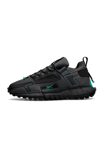 Черные демисезонные кроссовки мужские edge gray mint, вьетнам Reebok Zig Kinetica