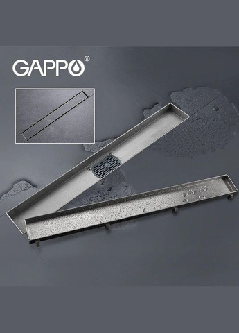 Линейный трап под плитку G880074, 70х800 мм, нержавеющая сталь. GAPPO (275335462)