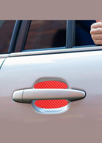Набір захисних наклейок SILL під ручки автомобіля Red No Brand (342098995)