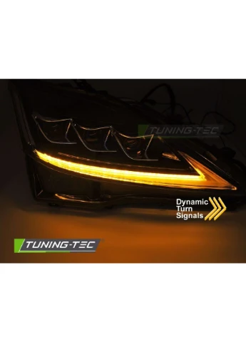 Передние фары Lexus (2006-2013) черные диодные FULL LED (ЦЕНА ЗА ПАРУ) Tuning-Tec IS (398175249)