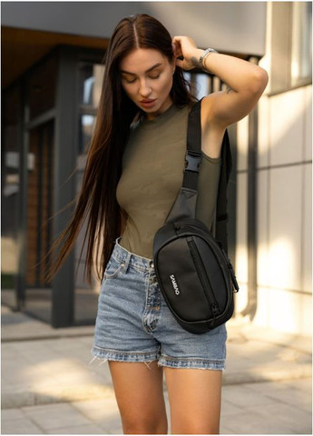 Женская сумка через плечо из экокожи Черная (29160301017) Sambag (366091867)