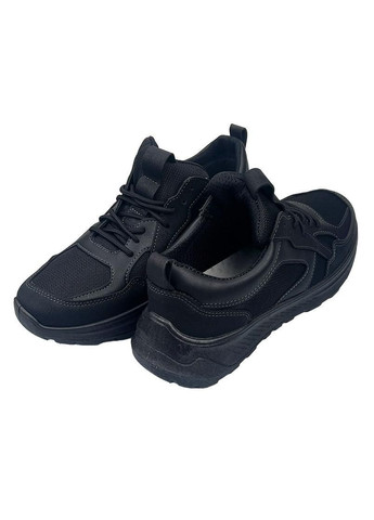 Черные мужские кроссовки комбинированные черные 102701-1 Dago