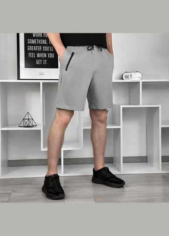 Мужские летние шорты двунитка серые No Brand (346085253)