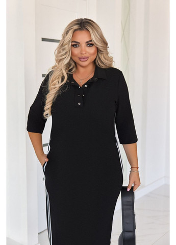 Чорна жіноча сукня-поло Osoblyva