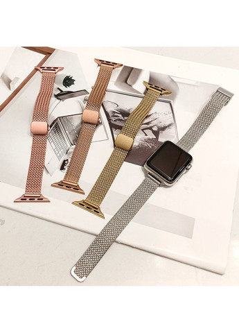 Ремінець браслет Stainless Metal для Apple Watch 38 / 40 / 41 / 42 mm Smart RSM0702 ремішок 13 мм металевий Silver Срібло No Brand (369136962)