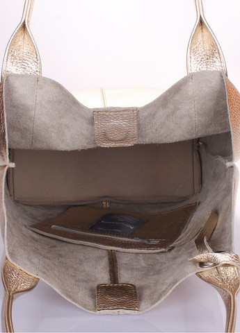 Жіноча шкіряна сумка Podium золота PoolParty (372657623)