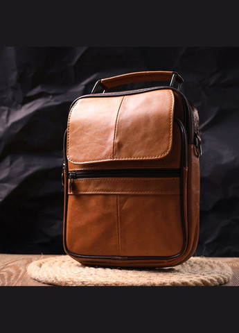 Мужская кожаная сумка через плечо с ручкой для документов Vintage рыжая (sku_21273) No Brand (328922118)