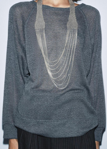 Графітовий демісезонний светр Zara