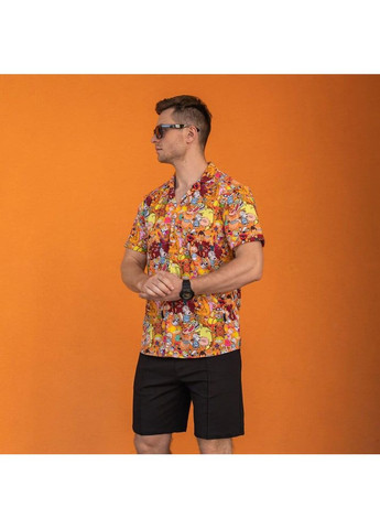 Оранжевая повседневный рубашка No Brand