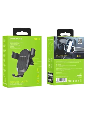 Тримач для мобільного BH48 Warrior Air outlet Gravity Car holder Black Borofone (301089882)