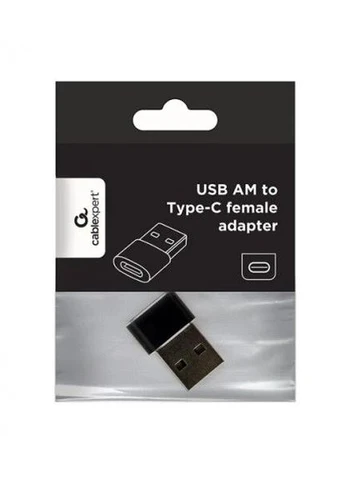 Перехідник Type-C (F) - USB 2.0 (M), Black, (A-USB2-AMCF-02) 000-A-USB2-AMCF-02 Cablexpert (395345655)