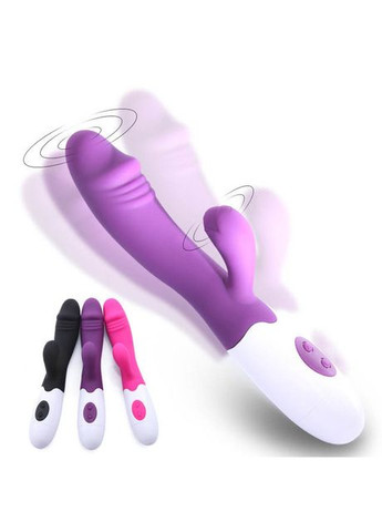 Вібратор подвійний кролик Twix 3 фалоімітатор для клітора та точки G Чорний Lilu (303882745)