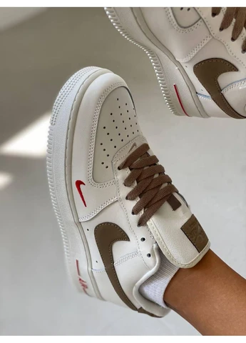 Комбіновані кросівки чоловічі nike air force 1 low premium mocco найк аір форс 1 демісезон No Brand