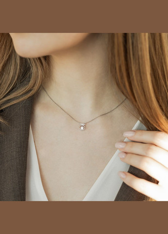 Срібне кольє мінімалістичне яскраве Сонечко з ланцюжком No Brand (354721334)