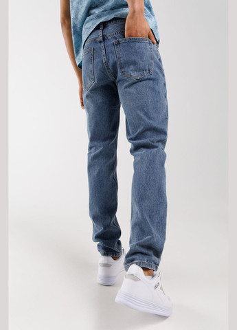 Синие демисезонные регюлар фит джинсы No Brand