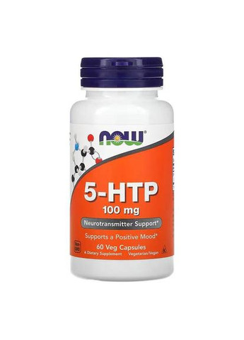 5-гидрокситриптофан, 5-HTP, 100 мг, 60 капсул Now Foods (361858650)