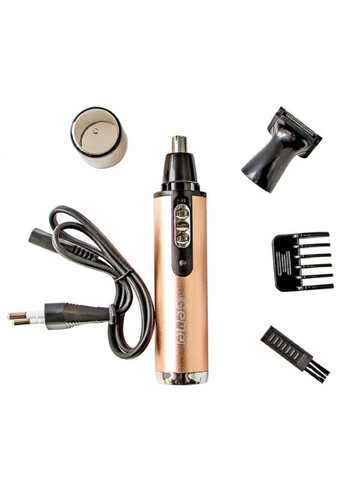 Тример для окантовки 2в1 видалення волосся в носі та вухах GM-3112 + Універсальна насадка для бороди вусів і брів Geemy (306716718)