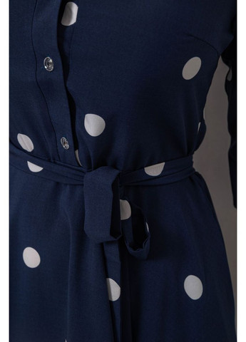 Синя сукня софт з принтом у горох,, 230r1011-6 Ager