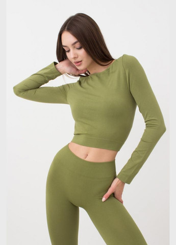 Топ жіночій безшовний з довгими рукавами Giulia CROP TOP (316683787)