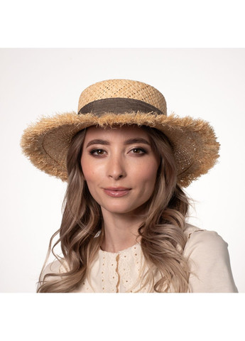 Капелюх канотьє жіночий рафія жовтий ЛАЛІ LuckyLOOK 444-522 (322793018)