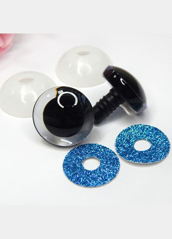 Очі для іграшок блискучі (трапеція), 20 мм, блакитні, 2 шт No Brand (340483888)