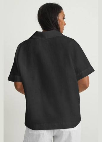 Чорна літня блуза з льону C&A