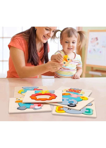 Дерев'яна іграшка Монтессорі Пазли "Кораблик" Fun Game (365721575)