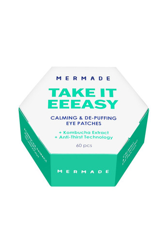 Патчі під очі тонізуючі Kombucha Extract & Аnti-Thirst Technology 60 шт MERMADE (355312789)