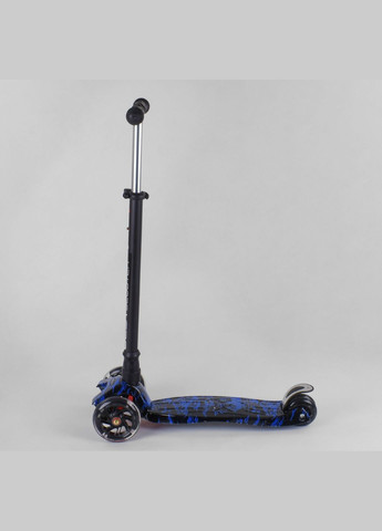 Дитячий самокат 779-1528 MAXI. Пластмасовий, 4 PU колеса з підсвічуванням. Чорний Best Scooter (291840055)