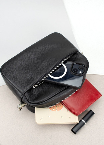 Сумка женская кожаная через плечо 03433 черная Virginia Conti (301765862)