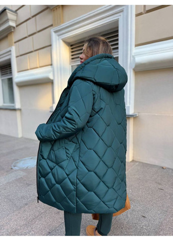 Изумрудная зимняя ✨ зимнее стеганное пальто «канада» — замеры в описании ❄️ куртка-пальто GD/GL Модний простір