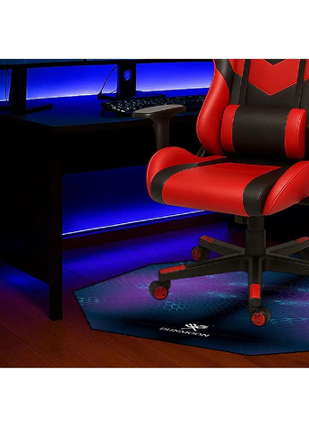 Восьмиугольный коврик с противоскользящим основанием под геймерское компьютерное офисное кресло 120x120 см (481280-Prob) Черный Unbranded (359701914)