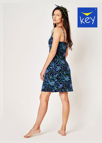 Синя повсякденний, домашній, кежуал жіноча сукня для дому Key